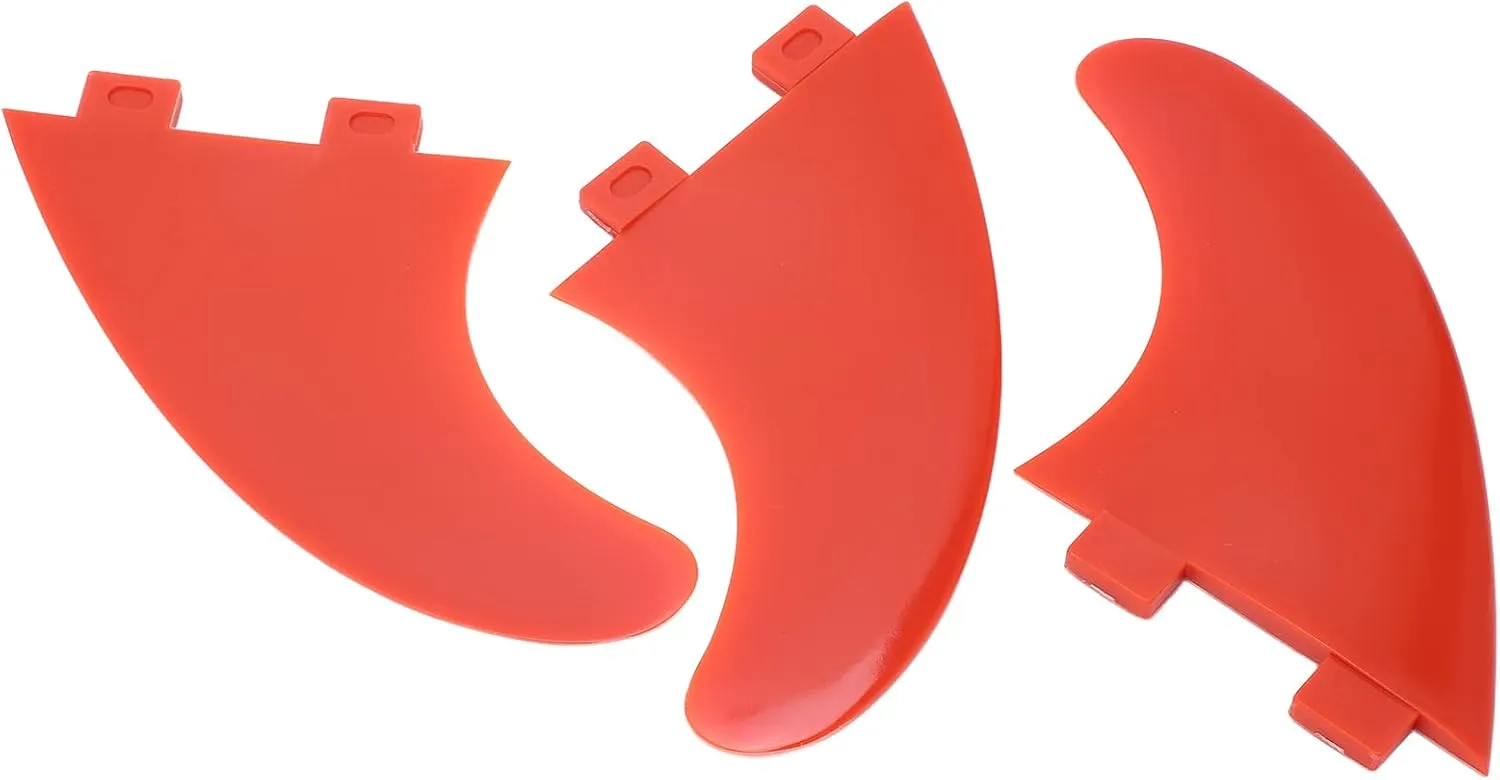 3Pcs Glass Fiber Thruster Fins Surfboard Fins Set for Longboard Upright Paddle Board, Stable Directionality, Wear, Suitable for Inflatable Surfboards, with Flexibility, Easy