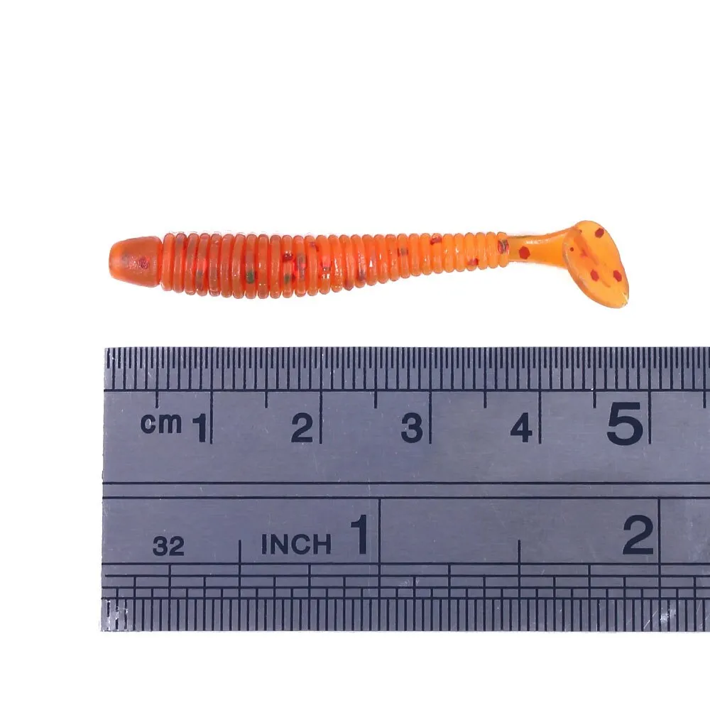 50 Pieces Bag T Tail Silicone Soft Bait Fishing
