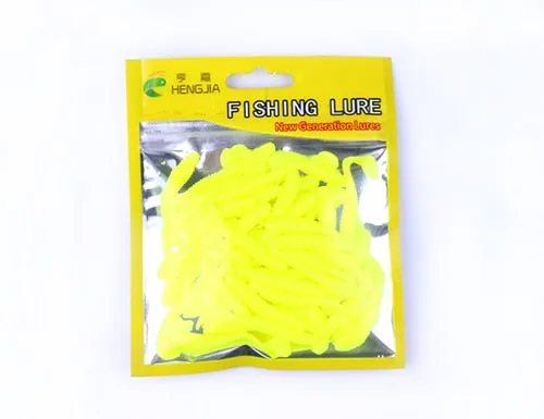 50 Pieces Bag T Tail Silicone Soft Bait Fishing