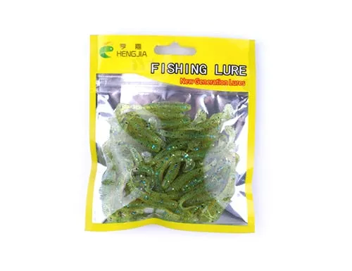 50 Pieces Bag T Tail Silicone Soft Bait Fishing