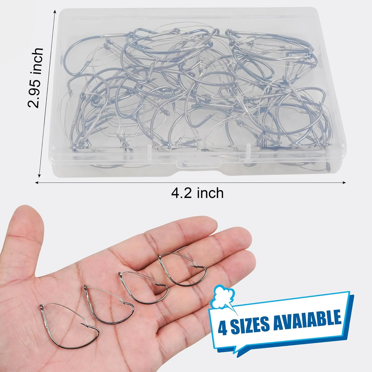 AGOOL Weedless Wacky Rig Hooks, 25/50pcs Bass Fishing Hooks with Weed Guard Wide Gap Stainless Steel for Wacky Rigging Worm Lures