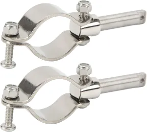 Asixxsix Clamp on Oarlocks, Stainless Steel Rowlock Side Mount Line Oarlock Socket for Marine Raft Kayak, Heavy Duty Clamp on Shaft Rowlock Oarlock