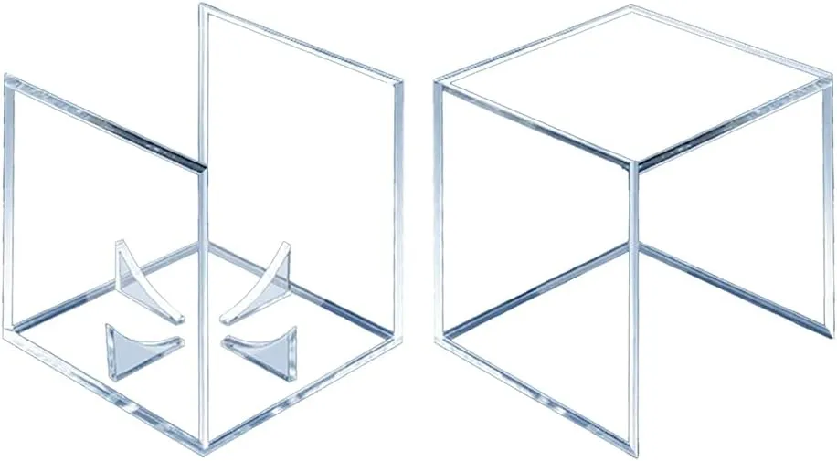 Baseball Display Case 2 Pack, UV Protected Sport Collectibles Baseball Holder Acrylic Cube Memorabilia Display Box, Official Baseball Autograph Display Case for Official Size Baseball