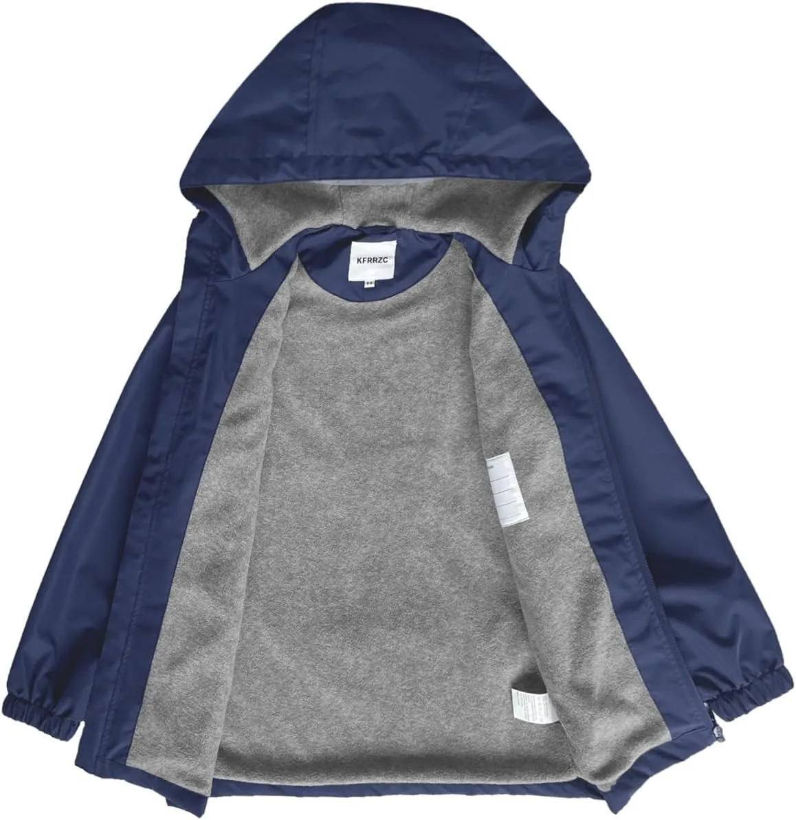 Boys Rain Jackets Waterproof Hooded fleece Raincoats Lightweight Windbreakers for Kids