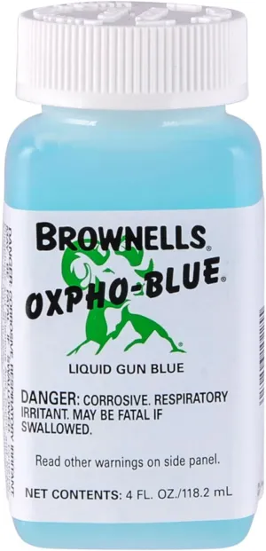 Brownells Oxpho-Blue Liquid Gun Blue, Cold Bluing Solution, Gunsmithing Tools Maintenance Cleaning Supplies, Professional Grade, 4 Fl oz. (118.2 mL)