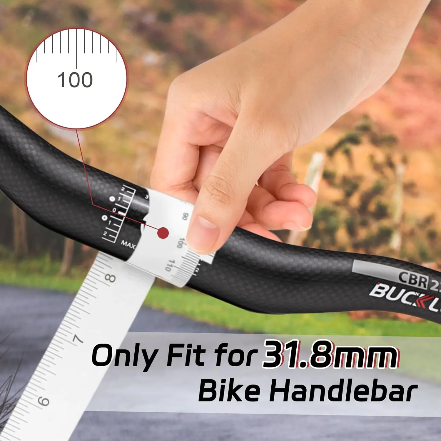 BUCKLOS 31.8mm Carbon Aluminum Bike Stem 6/17 Degree 60~120mm Road Bike Stem Mountain Bike Stem, Super Light Bicycle Handlebar Stem Fit for Cycling Competition, Bicycle Stem