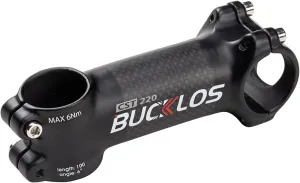 BUCKLOS 31.8mm Carbon Aluminum Bike Stem 6/17 Degree 60~120mm Road Bike Stem Mountain Bike Stem, Super Light Bicycle Handlebar Stem Fit for Cycling Competition, Bicycle Stem