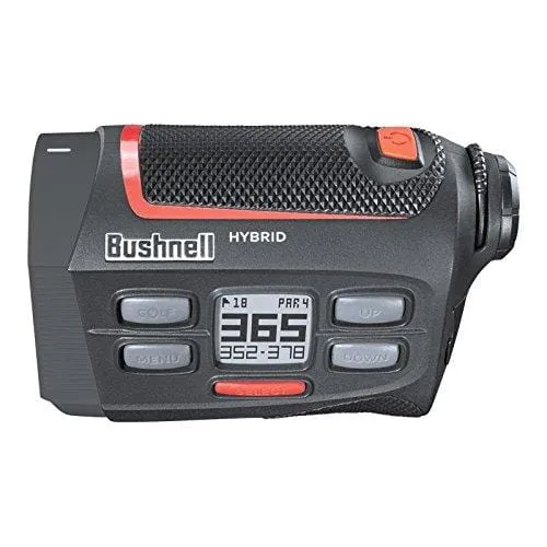 Bushnell Hybrid Golf Laser/GPS Rangefinder Bundle | Pinseeker w/Jolt, 1000 Yards, 5X Mag, Case | 201835 (  PlayBetter Portable Charger, Microfiber Cleaning Towel & Extra CR2 Battery)