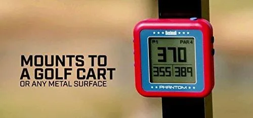 Bushnell Phantom (Black) Power Bundle with PlayBetter Portable USB Charger (2200mAh) | Handheld Golf GPS, Built-in Golf Cart Magnet, 35,000  Pre-Loaded Courses, Compact & Lightweight
