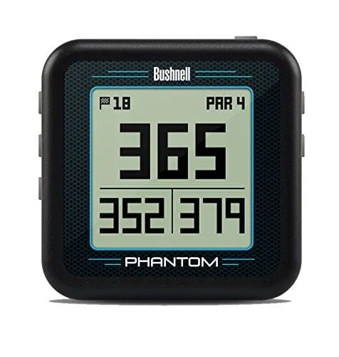 Bushnell Phantom (Black) Power Bundle with PlayBetter Portable USB Charger (2200mAh) | Handheld Golf GPS, Built-in Golf Cart Magnet, 35,000  Pre-Loaded Courses, Compact & Lightweight