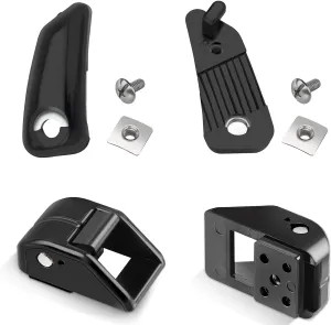 Chin Strap Repair Kit & Cam Loc Set - Compatible with Riddell SpeedFlex, Includes Fastener & Hard Cup Strap for Youth Football Helmets, 2-Pack, Black
