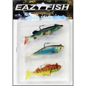 Dennett Eazy Fish Pike Shads Lure Kit - 3 Assorted