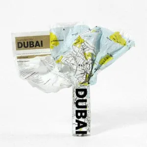 Dubai Crumpled City Map by Palomar (2014)