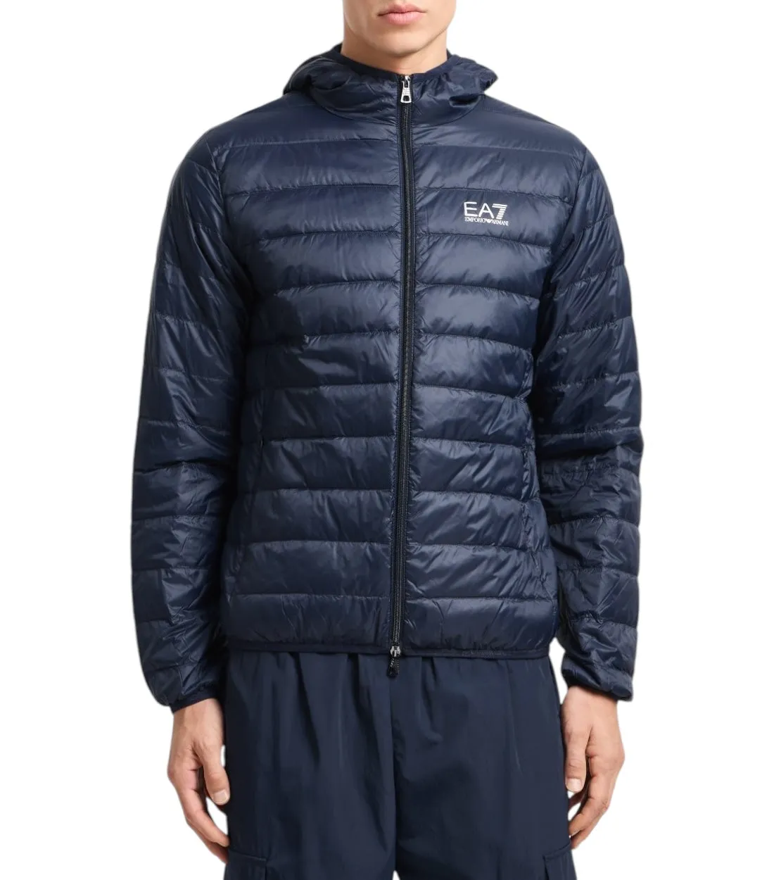 Ea7 Blauw Core Identity Down Jacket