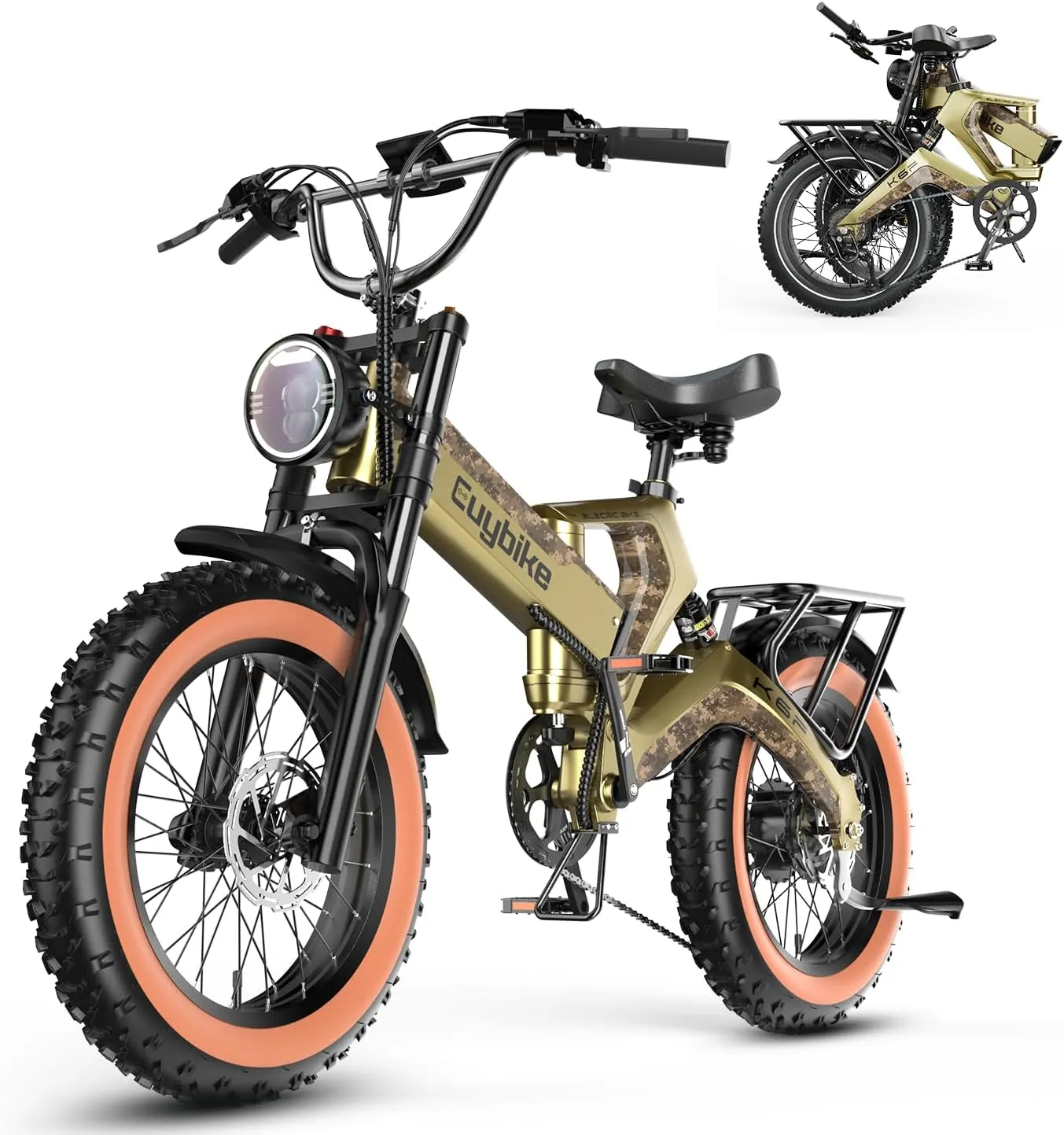 Folding Electric Bike for Adults,1500W Motor(Peak 2000W),35MPH 100Mile,48V 25Ah Battery,20" x 4.0 Fat Tire Foldable Electric Bicycle,Electric Mountain E-Bike,Hydraulic Disc Brake E-Bike
