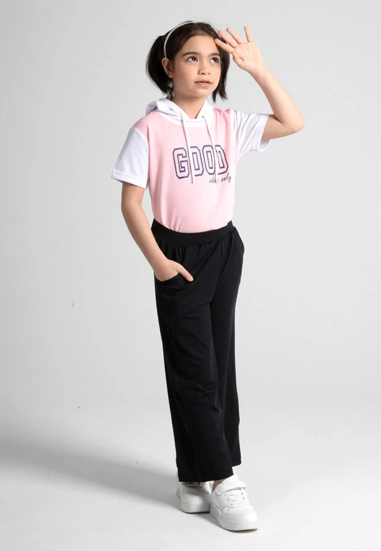 Forest Kids Girl Stretchable Soft Microbire Casual Palazzo Wide Leg Pants l Seluar Panjang Budak Perempuan - FK810019
