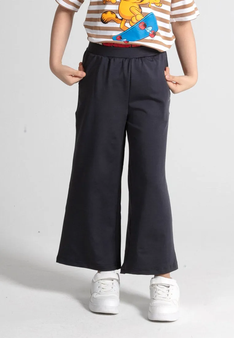 Forest Kids Girl Stretchable Soft Microbire Casual Palazzo Wide Leg Pants l Seluar Panjang Budak Perempuan - FK810019