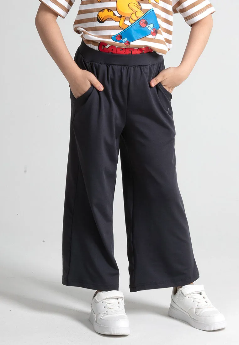 Forest Kids Girl Stretchable Soft Microbire Casual Palazzo Wide Leg Pants l Seluar Panjang Budak Perempuan - FK810019