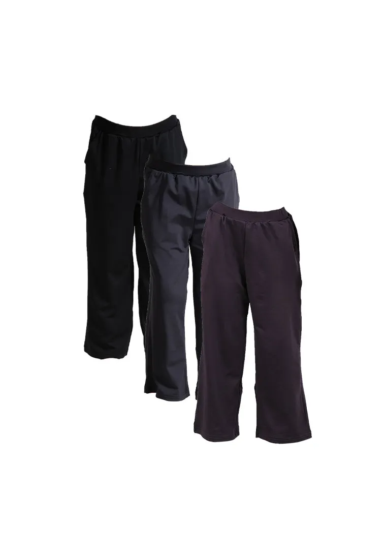 Forest Kids Girl Stretchable Soft Microbire Casual Palazzo Wide Leg Pants l Seluar Panjang Budak Perempuan - FK810019