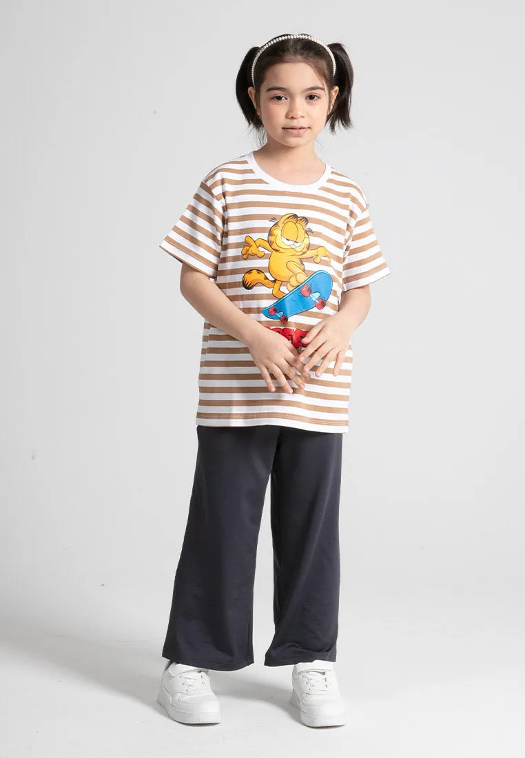 Forest Kids Girl Stretchable Soft Microbire Casual Palazzo Wide Leg Pants l Seluar Panjang Budak Perempuan - FK810019