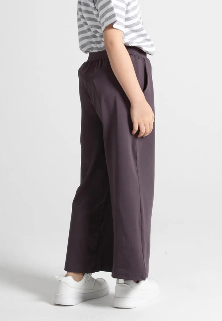Forest Kids Girl Stretchable Soft Microbire Casual Palazzo Wide Leg Pants l Seluar Panjang Budak Perempuan - FK810019