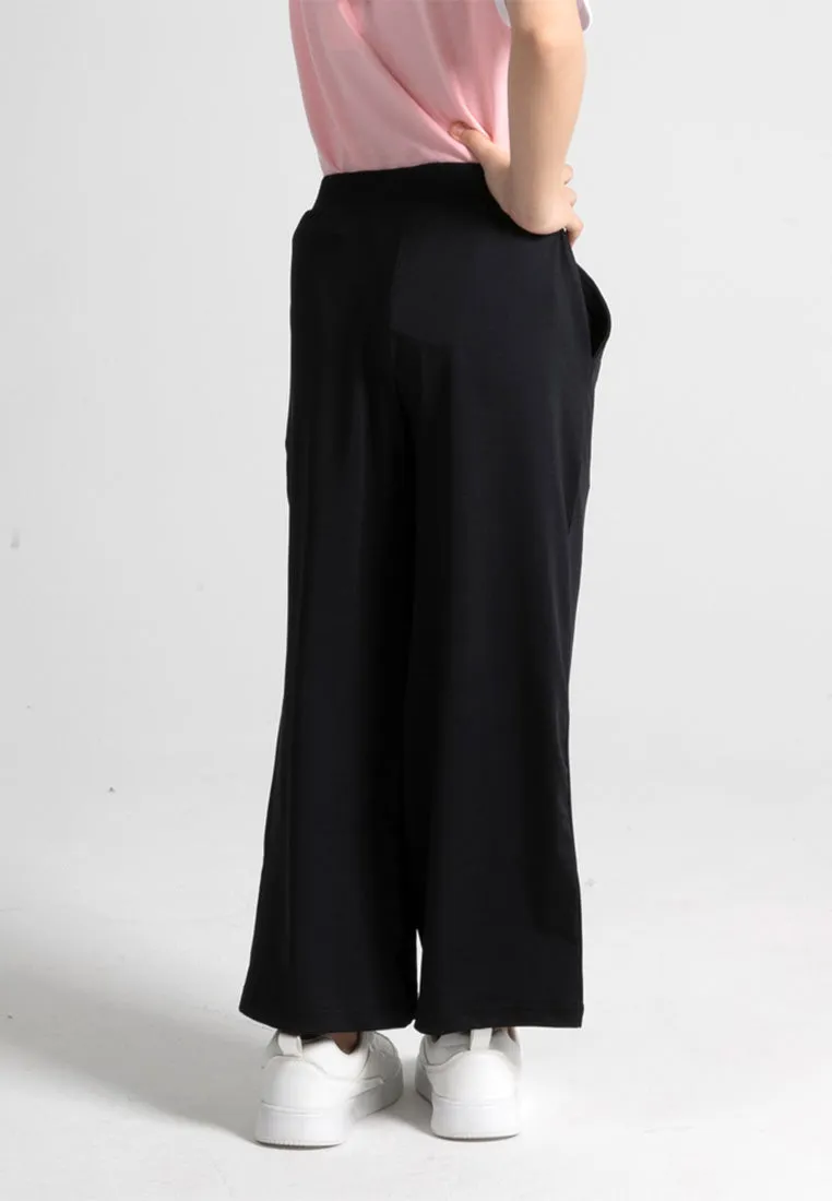 Forest Kids Girl Stretchable Soft Microbire Casual Palazzo Wide Leg Pants l Seluar Panjang Budak Perempuan - FK810019
