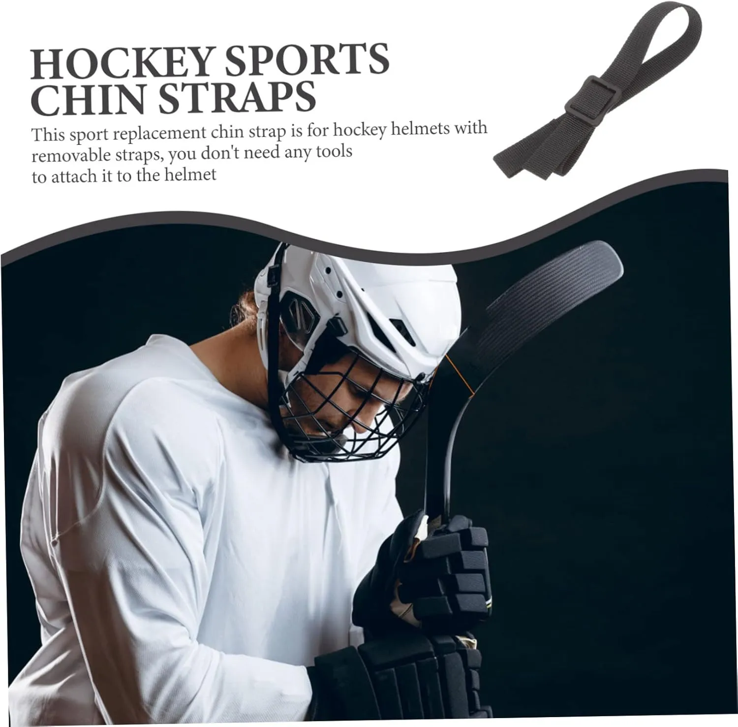 HANABASS 2 Sets Hockey Helmet Restraint Hockey Helmet Parts Exercise Accessories Helmet Chin Strap Hockey Chin