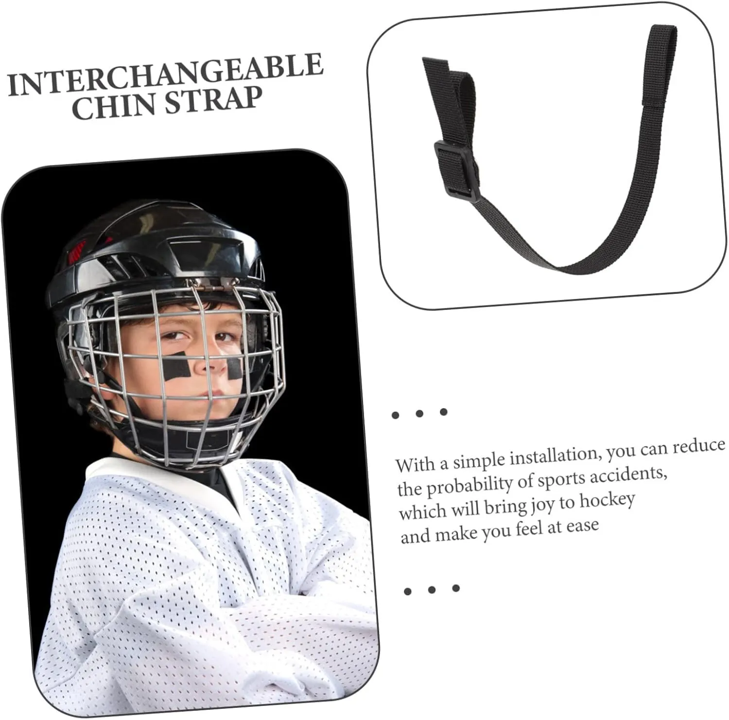 HANABASS 2 Sets Hockey Helmet Restraint Hockey Helmet Parts Exercise Accessories Helmet Chin Strap Hockey Chin