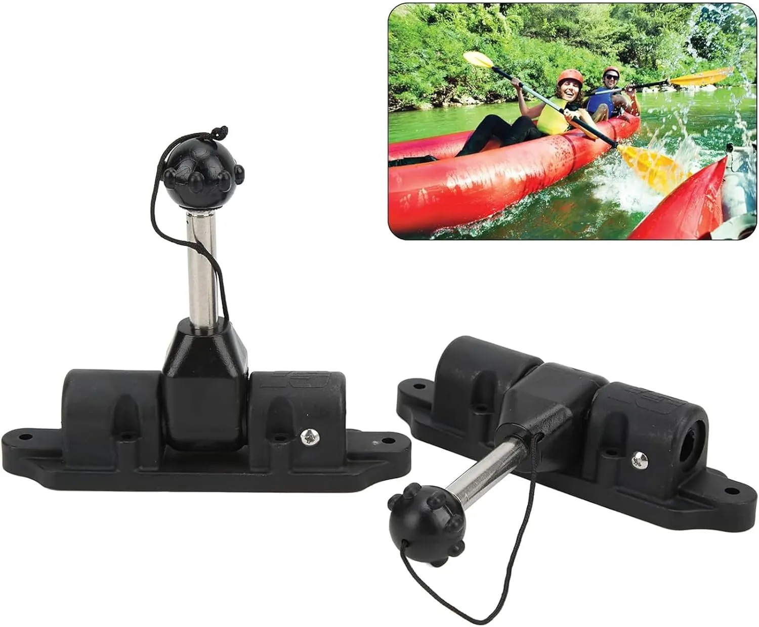 Kayak Paddle Holder, Kayak Oar Lock, PVC Kayak Boat Oar Lock, Universal Kayak Oar Lock, Accessories 360 Degree Rotating, for Canoes Rafts Dinghy Accessories