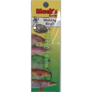 Mack's Lure Wedding Ring Classic Spinner Lures, Size 4, Fluorescent Chartreuse