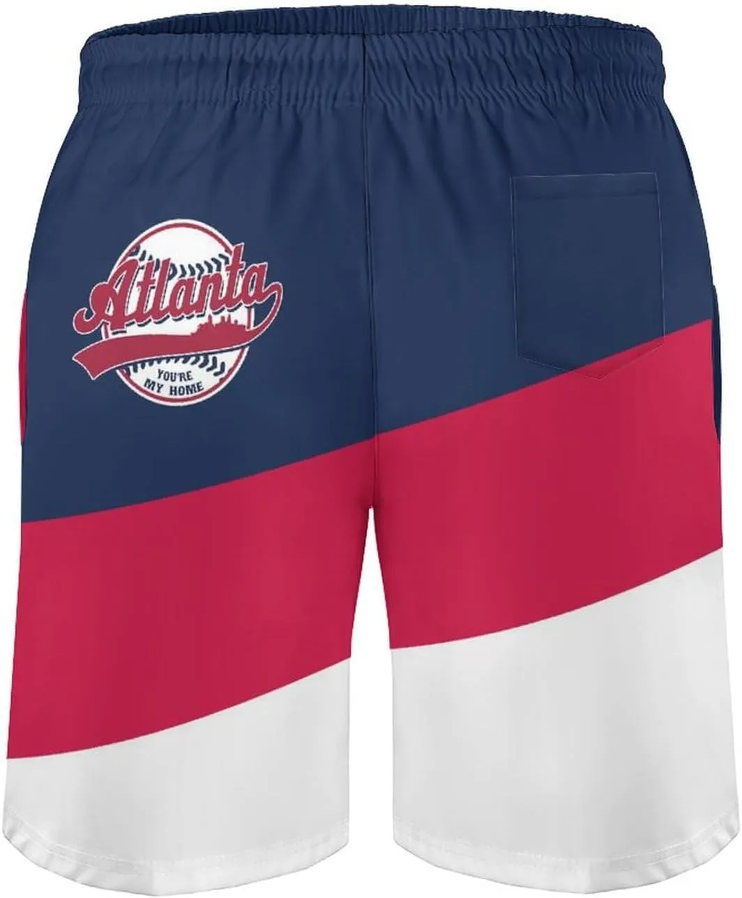 Men's Baseball Beach Shorts Casual Surf Swim Trunks Beachwear Fans Summer Quick Dry Board Shorts Pants Gifts with Pockets