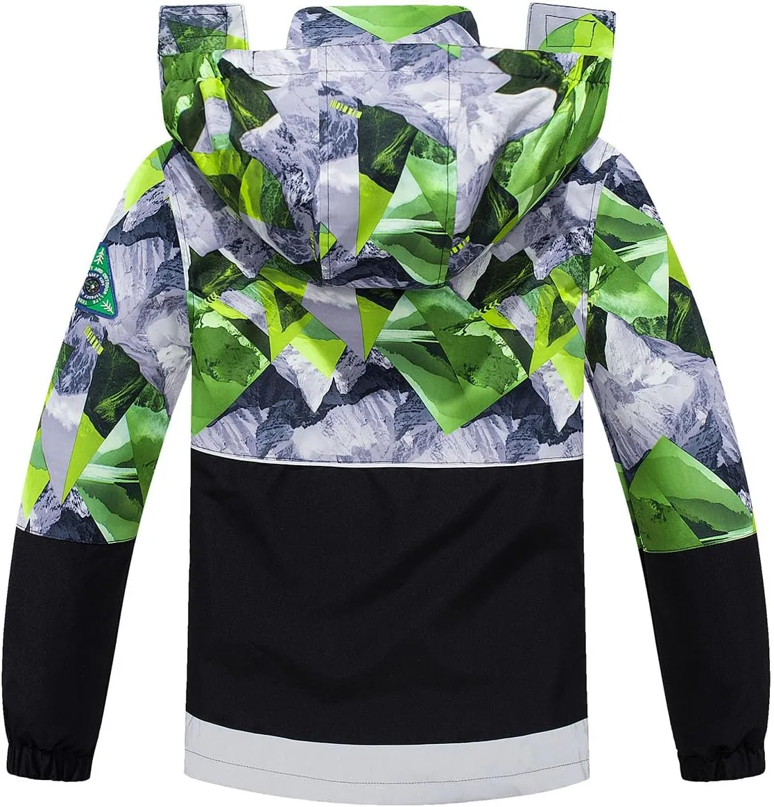 MGEOY Boys Girls Rain Jackets Lightweight Waterproof Hooded Raincoats Windbreakers for Kids 4-14Y