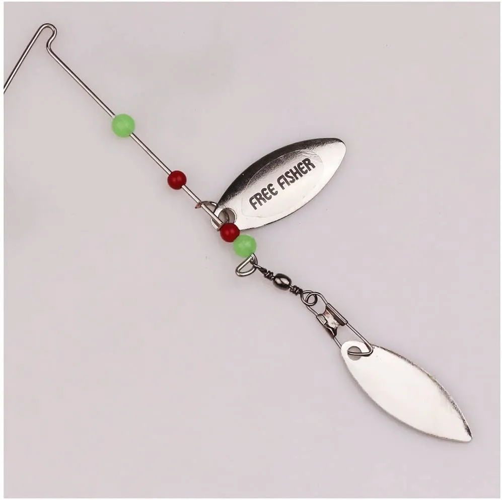 MILTECH 6 Pcs Fishing Lures Spinner Baits,Fishing Hard Spinner Lures, Bass Trout Salmon Hard Metal Spinnerbait