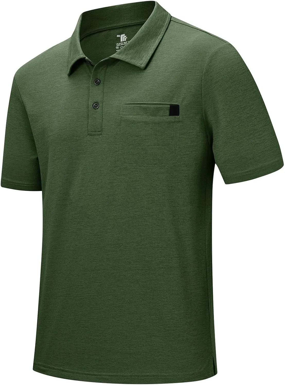 Rdruko Men's Polo Shirts Short Sleeve Dry Fit Golf Shirt with Pocket Collared Tee Shirts Athletic Casual
