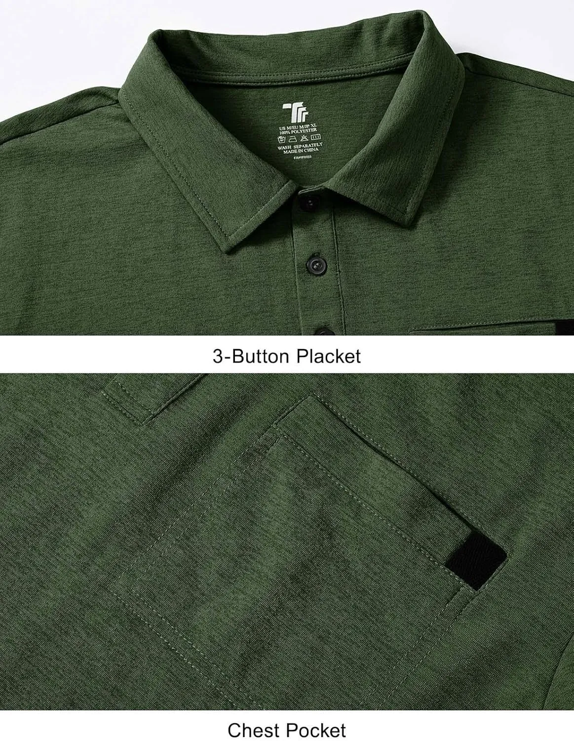 Rdruko Men's Polo Shirts Short Sleeve Dry Fit Golf Shirt with Pocket Collared Tee Shirts Athletic Casual