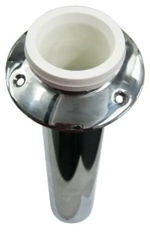 ROD HOLDER DECK MOUNT CP BRASS