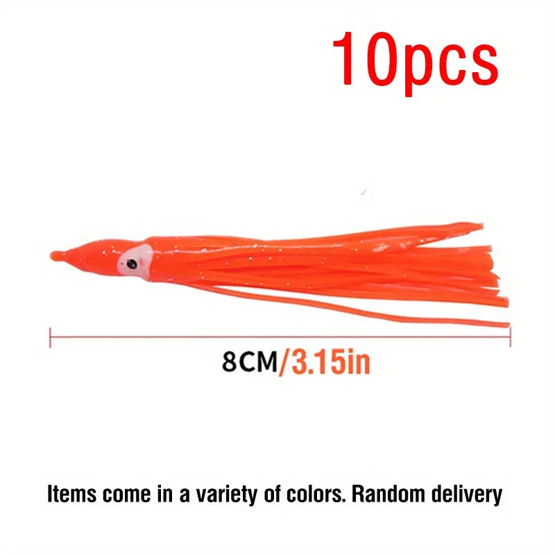 Rubber Squid Octopus Soft Bait Fishing Lures Variety Colors