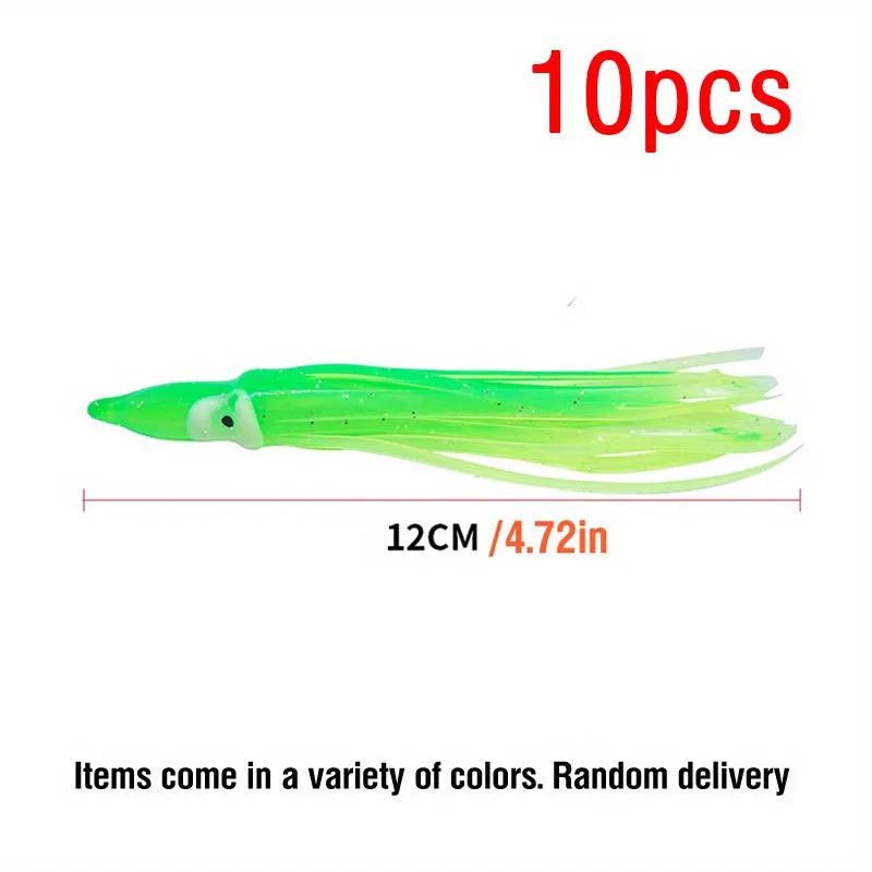 Rubber Squid Octopus Soft Bait Fishing Lures Variety Colors