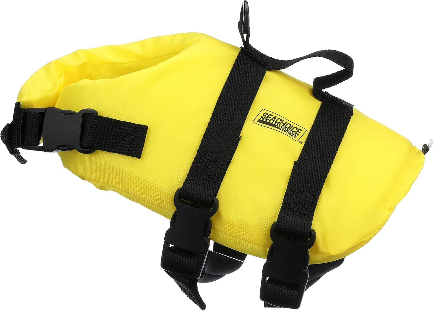 Seachoice Dog Life Vest, Adjustable Life Jacket for Dogs, w/Grab Handle, Yellow, Size XS, 7-15 Lbs.