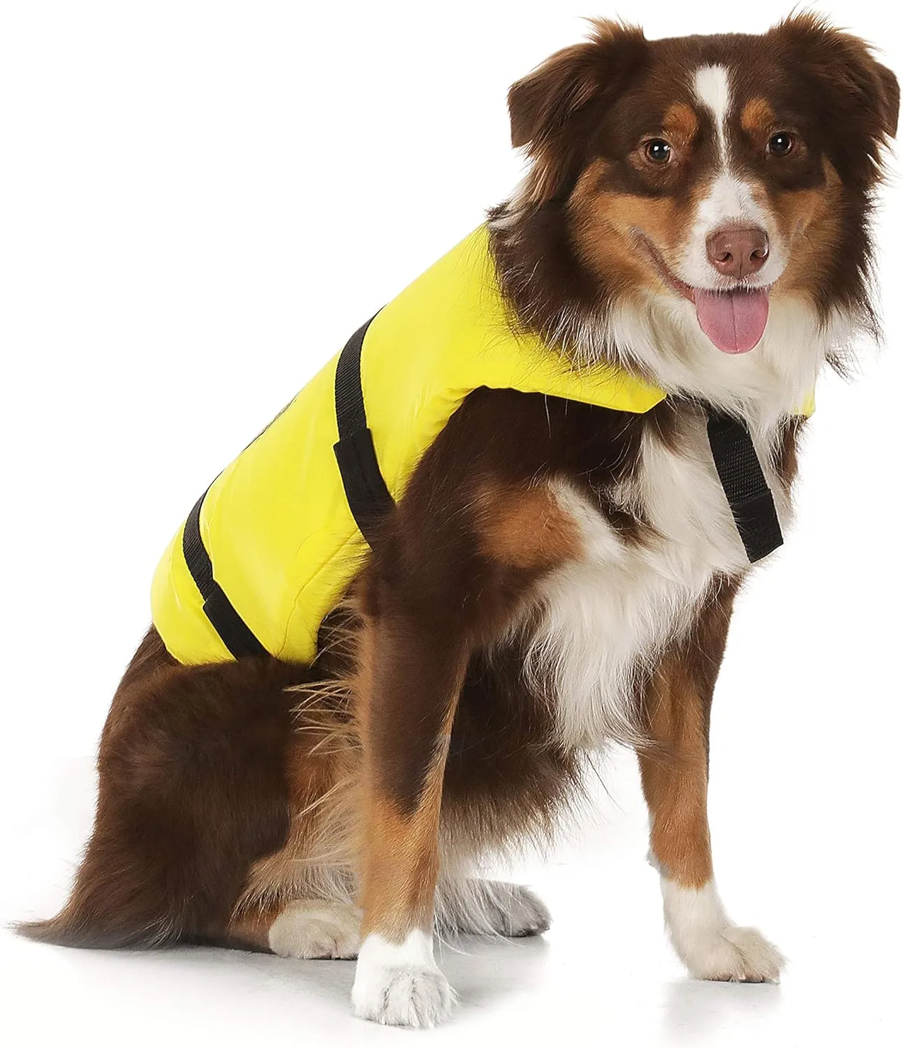 Seachoice Dog Life Vest, Adjustable Life Jacket for Dogs, w/Grab Handle, Yellow, Size XS, 7-15 Lbs.