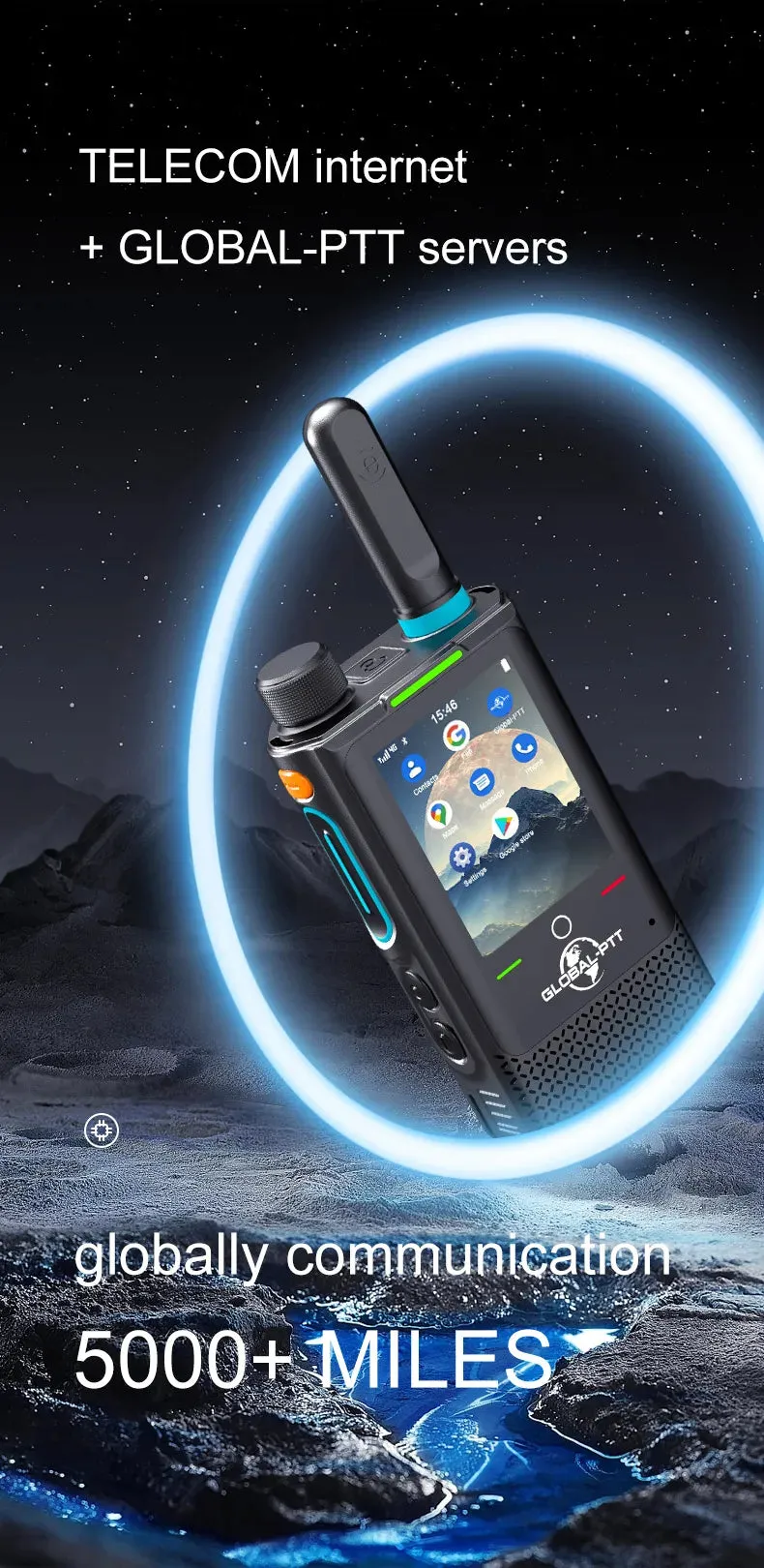Smartphone android global-ptt MXpro walkie talkie radio mobile Cell phone zello long range Portable poc touch screen wifi GPS