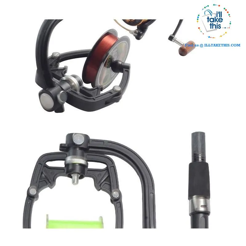 The one tool ALL Fishermen need, this innovative and portable fishing line spooler