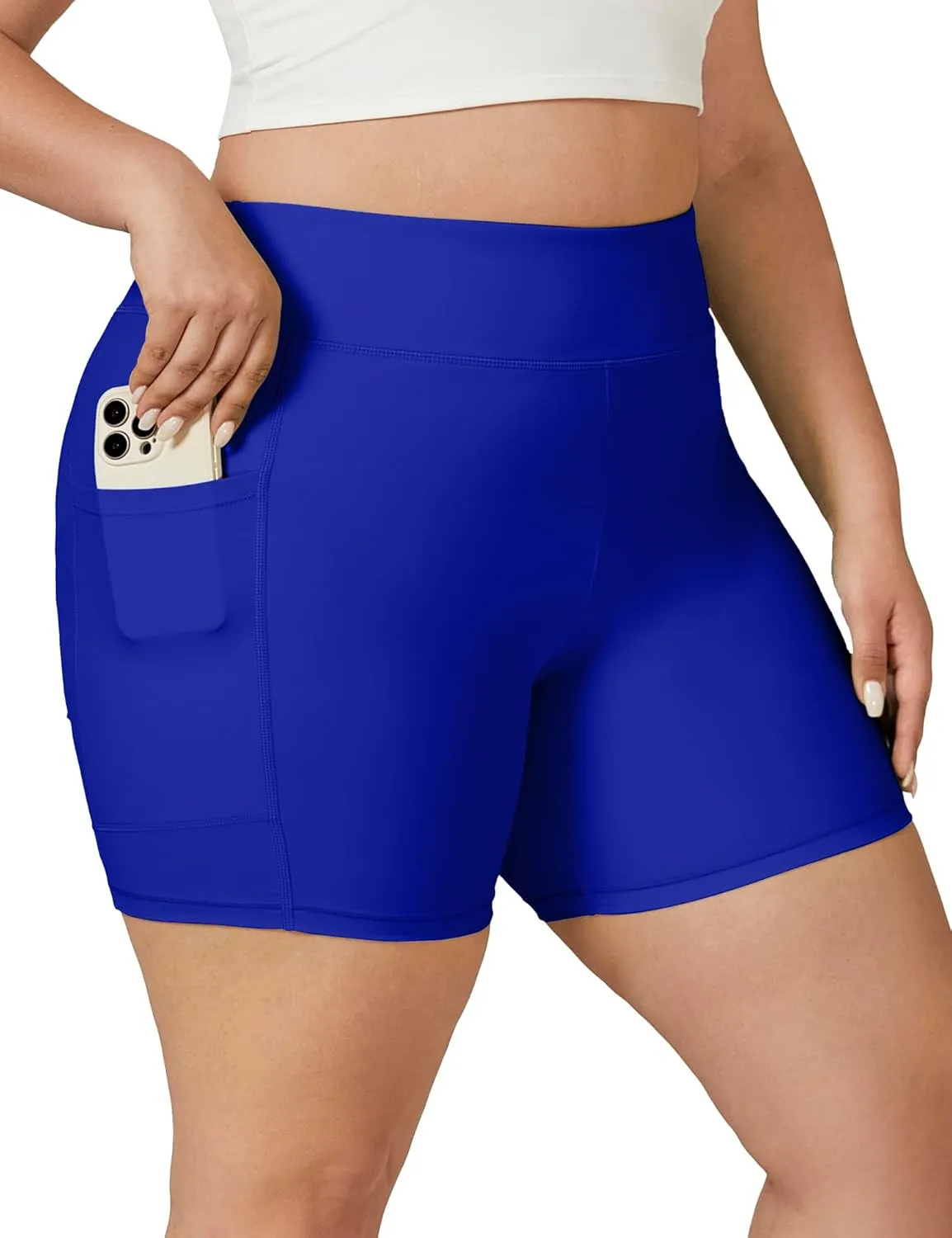Tournesol Women's Plus Size Swim Shorts High Waisted Swimsuit Bottoms Tankini Boy Shorts Bathing Suit with Pocket