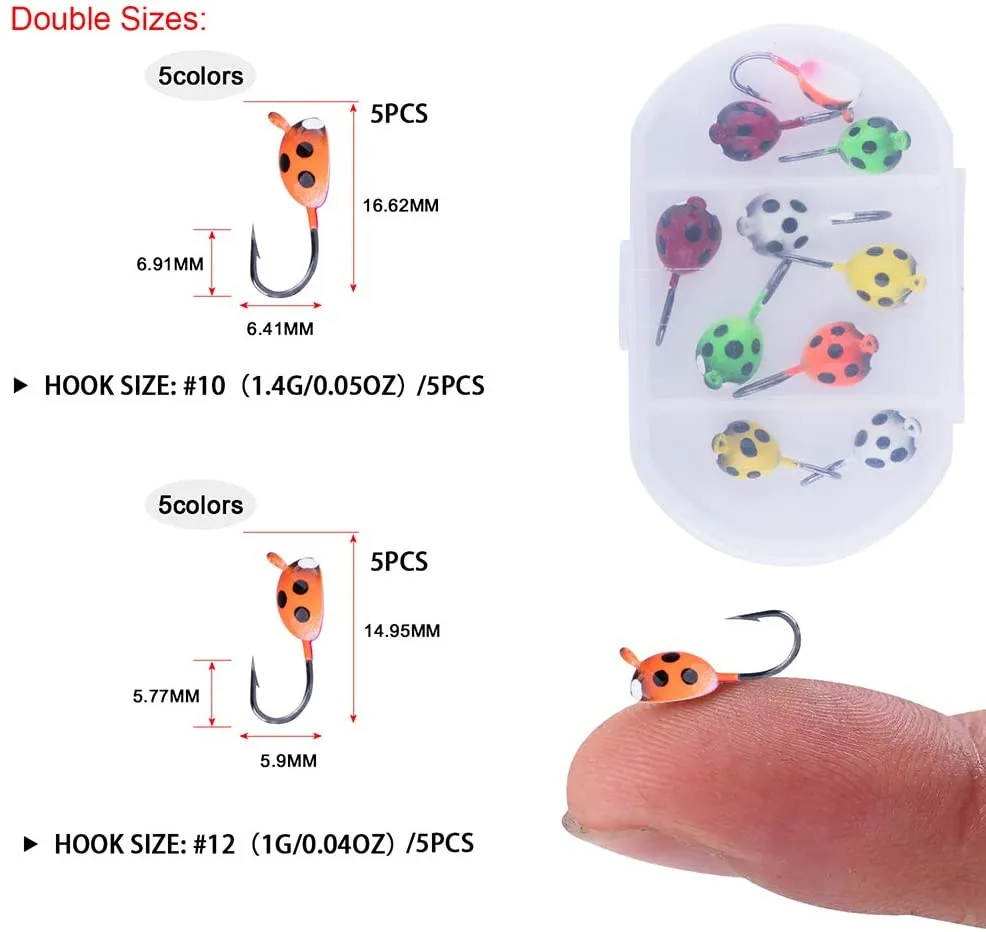 Ultimate Glow-in-the-Dark Ice Fishing Jig Set - Perfect for Panfish Adventure!