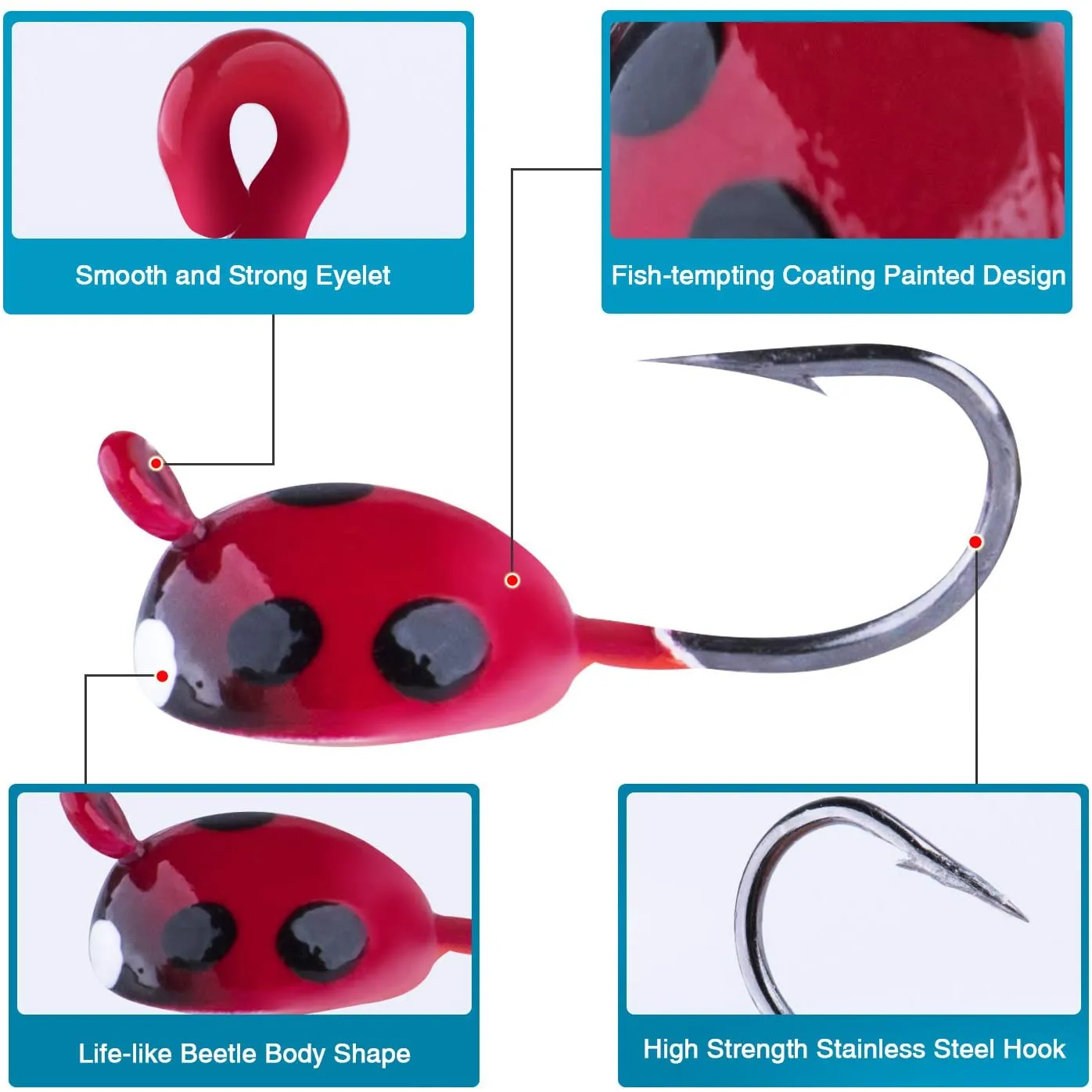 Ultimate Glow-in-the-Dark Ice Fishing Jig Set - Perfect for Panfish Adventure!