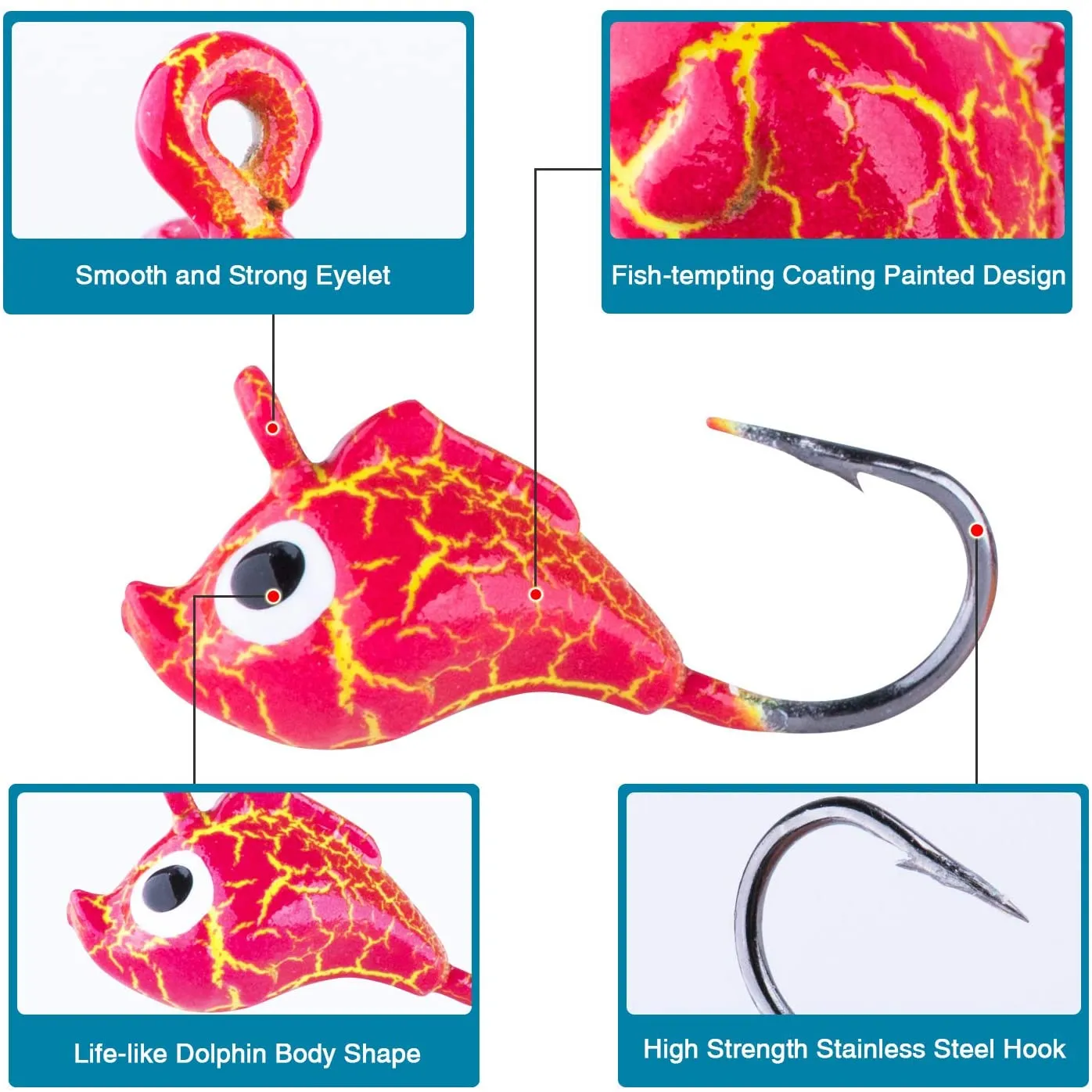 Ultimate Glow-in-the-Dark Ice Fishing Jig Set - Perfect for Panfish Adventure!