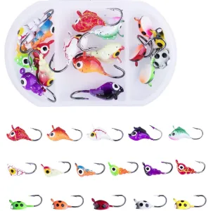 Ultimate Glow-in-the-Dark Ice Fishing Jig Set - Perfect for Panfish Adventure!